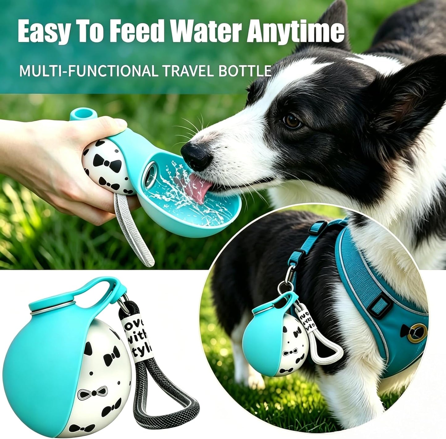 Pocket Paws Travel Water Bottle