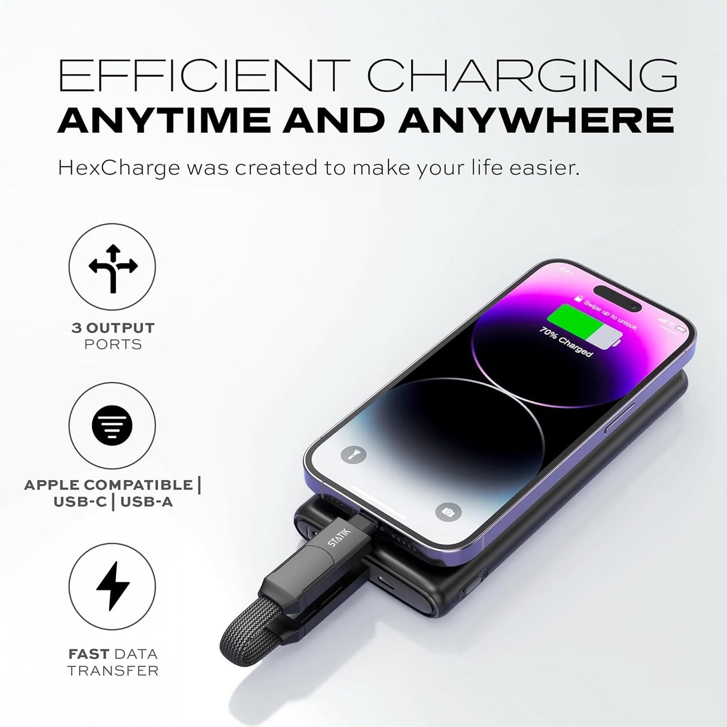 HexCharge Keychain Cable